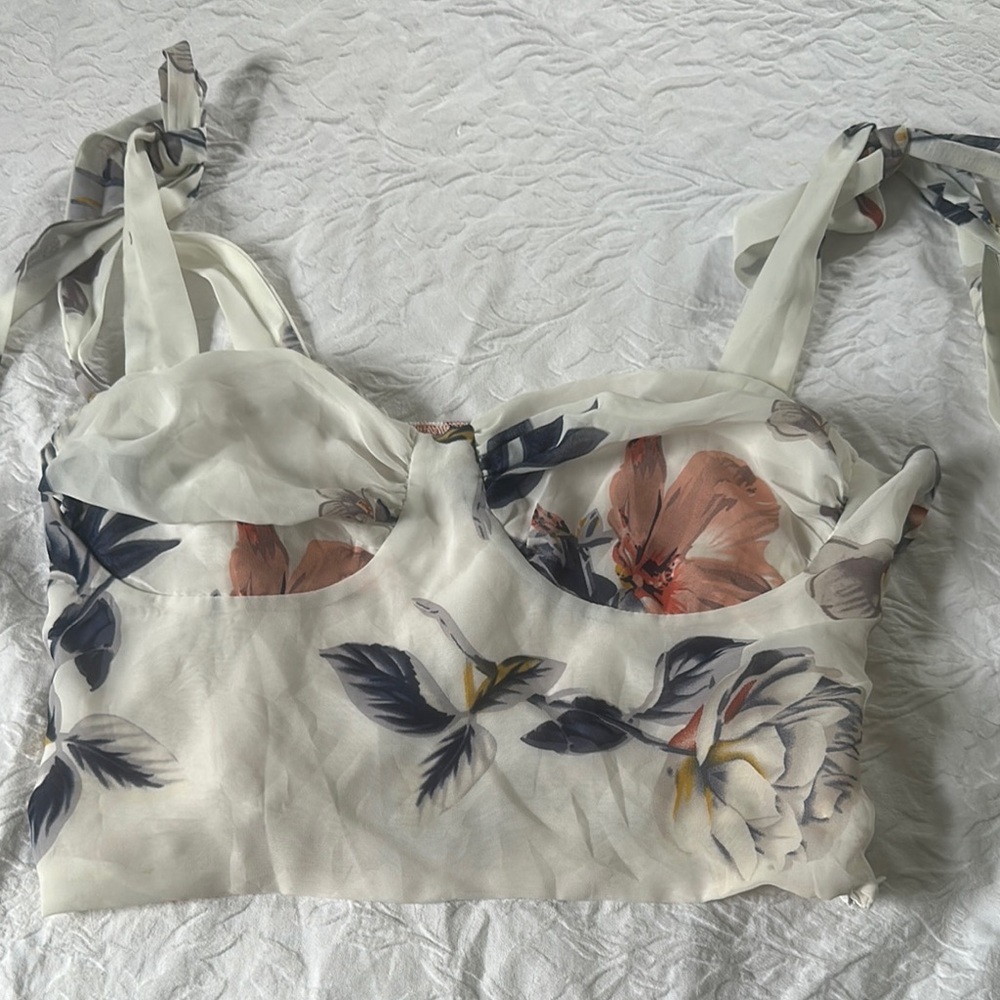 Style Rack White and Pink Camisole Top